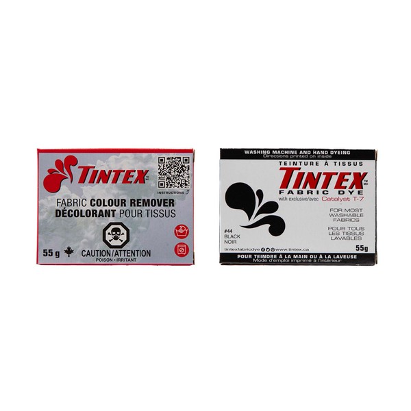 Tintex Black Fabric Dye Bundle with Color Remover - Revitalize