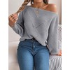 Foeya Women's Hollow Out Pullover One Line Neck Off Shoulder
