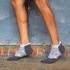 Injinji Run Original Weight No Show Socks Grey Shoe Size