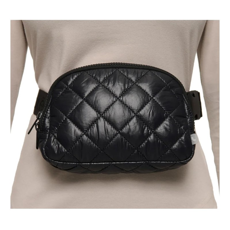 Lole - Quilt Pattern Belt Bag, Unisex, Black