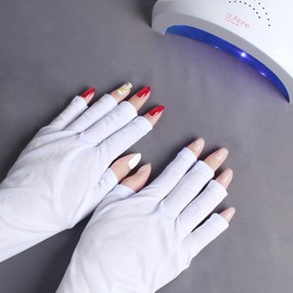 Shenzhen Products Company UV Protection Nail Gloves [Nail Art Hand and Back of Hand Protection Gloves Gel Nail Supplies Tools]