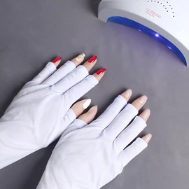 Shenzhen Products Company UV Protection Nail Gloves [Nail Art Hand and Back of Hand Protection Gloves Gel Nail Supplies Tools]
