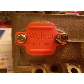 Unbranded Small Block Chevy Exhaust Block Off Plate - ORANGE