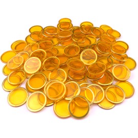 Dacefloy Magnetic Bingo Set -100 PCS Orange Metal Ringed Chips/Plastic Poker Tokens/Markers/Math Counting/Science Exploration/STEM Kit/Family Game Nights