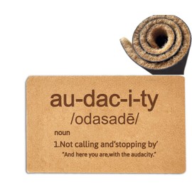 Accssoey Welcome Doormat, Audacity Door Mat Non-Slip Funny Outdoor Mat, Front Door Decor, Funny Housewarming Welcome Mat,Floor Mat for Indoor 30"x18"