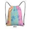 GardEssere Coconut Tree Drawstring Bags Summer Exotic Drawstring Gym Bag