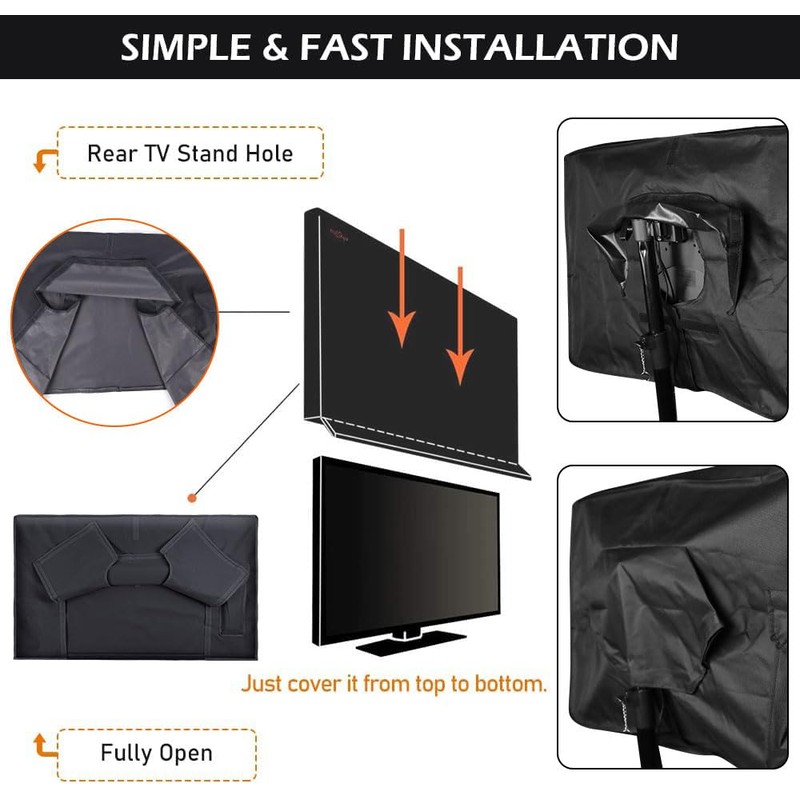 HOMEYA Outdoor TV Cover 60-65 Inch With Clear Scratch Resistant