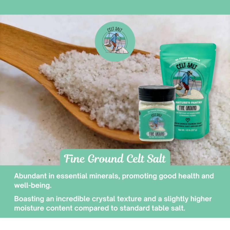 Celtic Sea Salt- Fine Ground Shaker 8oz ( 1/2 lb