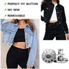 16 Pcs No Sewing Jeans Buttons Adjustable Button Pins Pant
