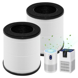 Hichoryer B-D02L/ M05 Replacement Filter, Compatible with MOOKA B-D02L/M05 & KOIOS B-D02L and VEWIOR B-D02U Air Purifier, 3-in 1 H13 True HEPA Filter, 2 Pack