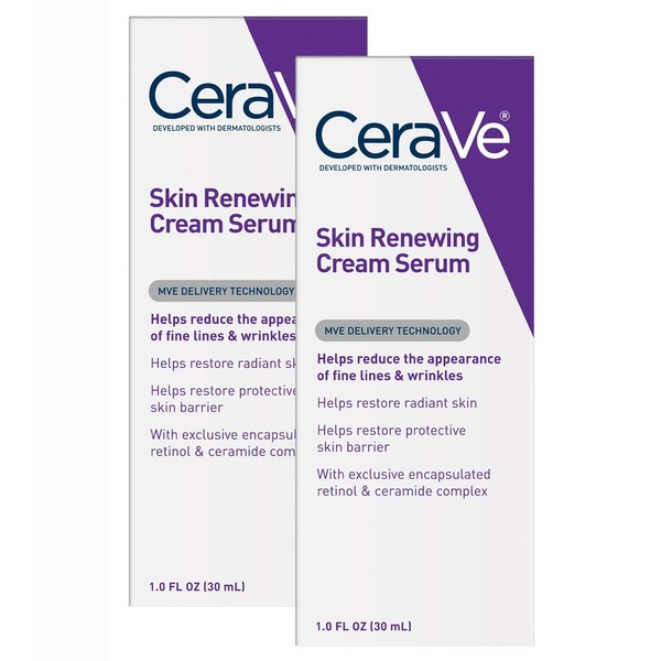 CeraVe Anti Aging Serum | 1 Ounce (Pack of 2) | Cream Serum for Smoothing Fine Lines | Fragrance Free