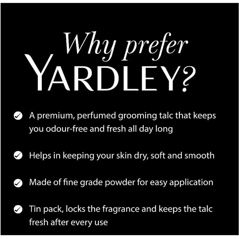 2 x 100gm Yardley London Gold Deodorizing Talcum Powder for