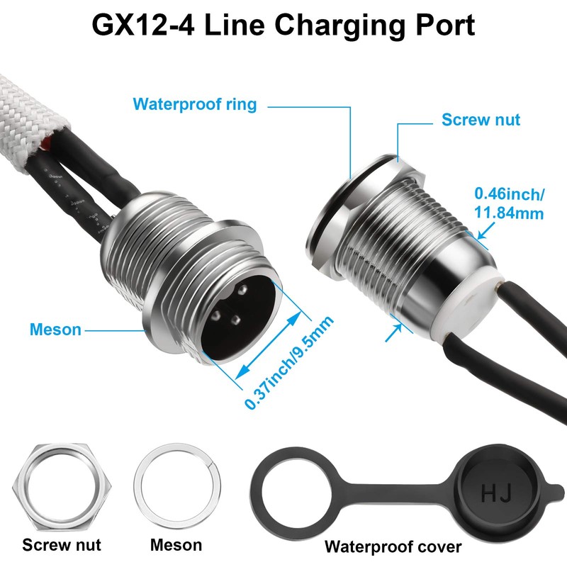 HESTYA 2 Packs Charging Port Replacement (3 Prong) Smart Self-Balancing
