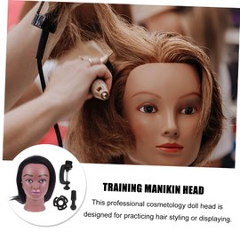 TOVINANNA Hairdressing Mannequin Head Hair Cutting Dummy Braided Hair Model for Cosmetology Students Beauty Salon Training Head