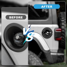 MAIKER Aluminum Tank Cap Cover for JEEP Wrangler JL 2018-2023 Carbon Fiber Fuel Tank Cover