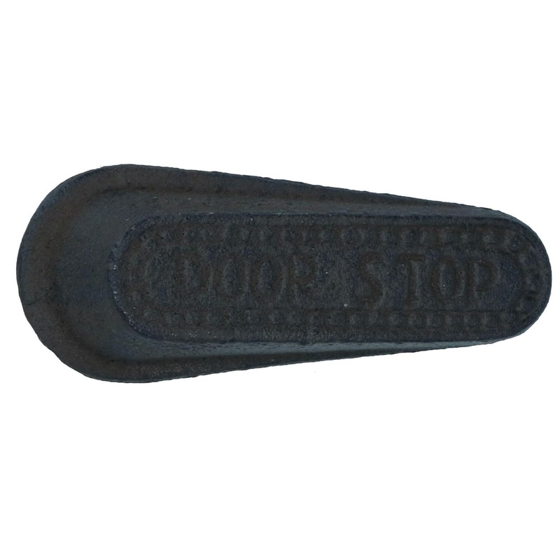 AB Tools Plain Door Stop Cast Iron Metal Rustic Doorstop