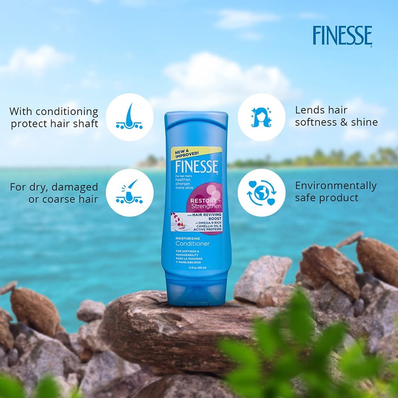 Finesse Restore + Strengthen, Moisturizing Conditioner 13 oz (Pack of