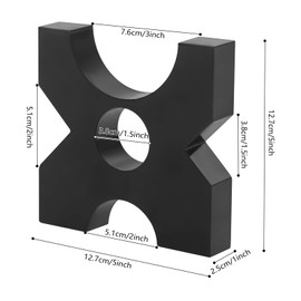 MOQNISE 1 Pair of Arbor Press Plate 20 Ton and 32 Ton Shop Metal Press Plates with 4 Notch, H Frame Hydraulic Shop Press Plate 5"×5"×1" Shop Press Accessories for Workshops Factories