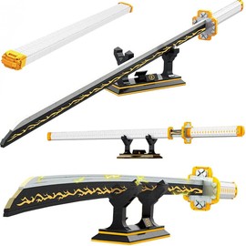 Kravkind 39inch for Sword Building BlockModel, Samurai Sword Set withScabbard and Stand, Best Gift for AnimeFans
