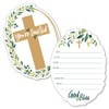 Elegant Cross - Shaped Fill-In Invitations - Religious Party Invitation