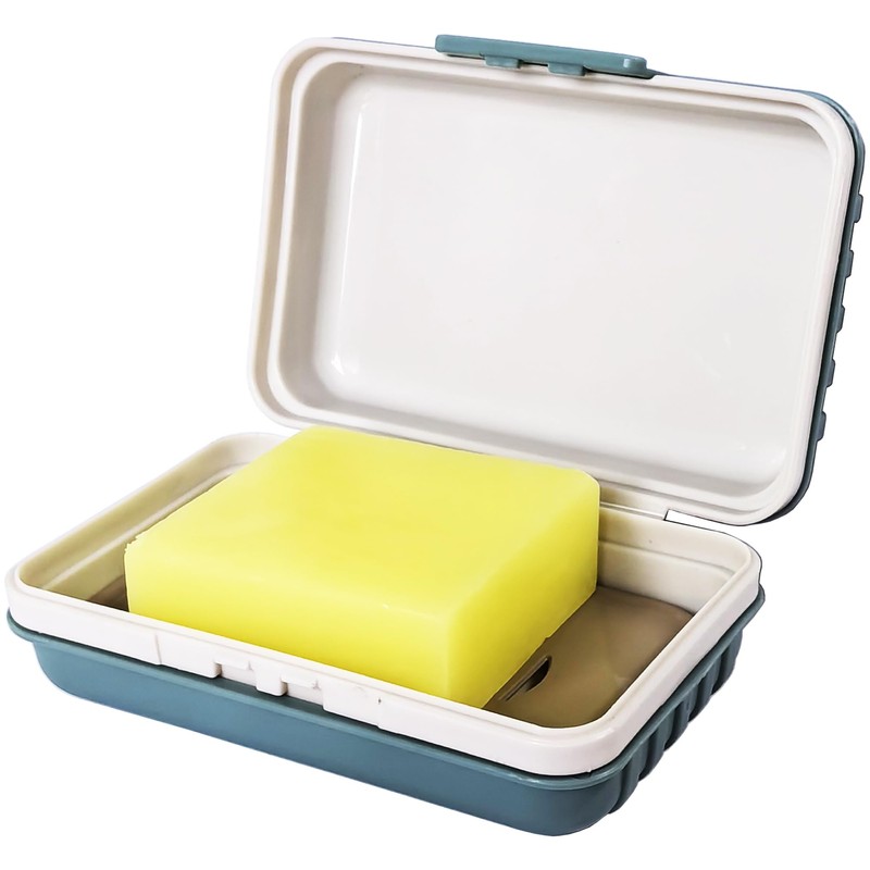 Soap Dish with Lid Travel Soap Case Draining Soap Bar