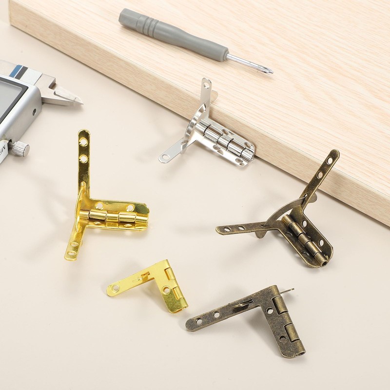 uxcell 10Pcs Box Quadrant Hinge, 30x32mm Box Hinge Cases with