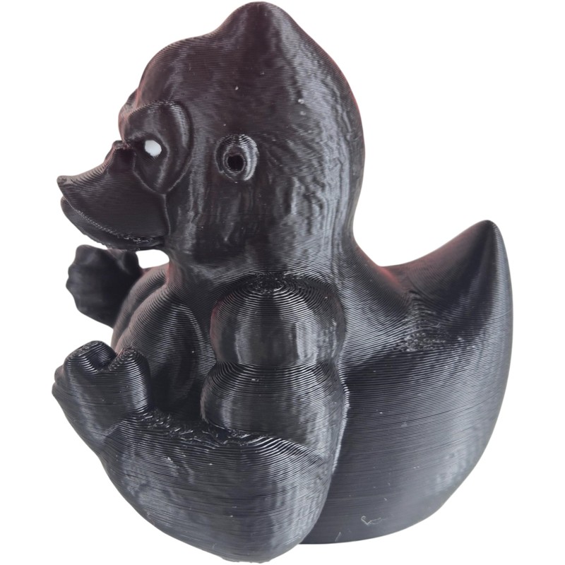 Mighty Gorilla Duck Figurine - Collectible Black Rubber Duck -