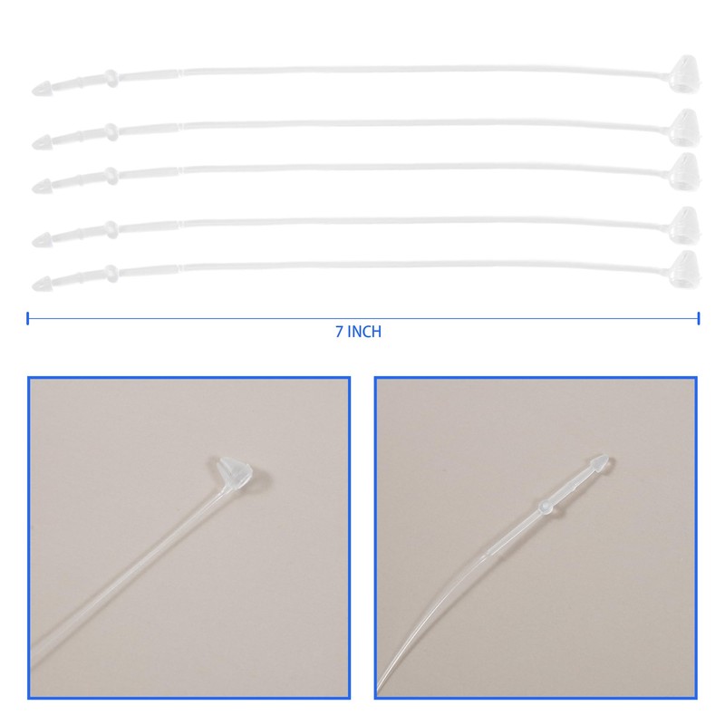 Perco 7 Inch Clear Transparent Hang Tag Snap Lock Pins