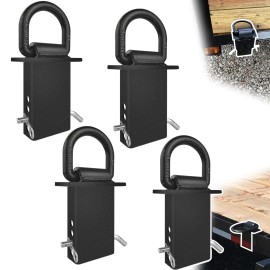 VONLX Stake Pocket D Rings 4Pcs 18000lbs Heavy Duty Removable D-Ring Stake Po...