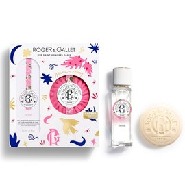 ROGER & GALLET | Rose Gift Set | 1 fl oz Wellbeing Fragrant Water | 3.5 oz Perfumed Soap | Limited Edition