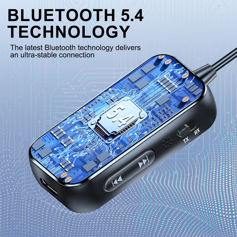 2-in-1 Bluetooth 5.4 Transmitter Receiver/Mini Portable Wireless Audio Adapter for
