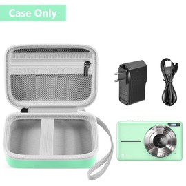Leayjeen Digital Camera Case Compatible with Lecran/CAMKORY/IWEUKJLO/VAHOIALD/uikicon/jckduhan/akjjhfue FHD 1080P 44MP Point Digital Camera,Compact Digital Camera for Teens and Kids-Green(Case Only)