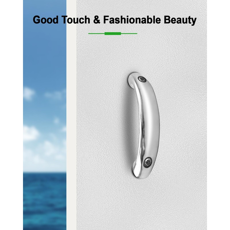 6.5" Boat Grab Handle Stainless Steel 316 Hardware, Heavy Duty