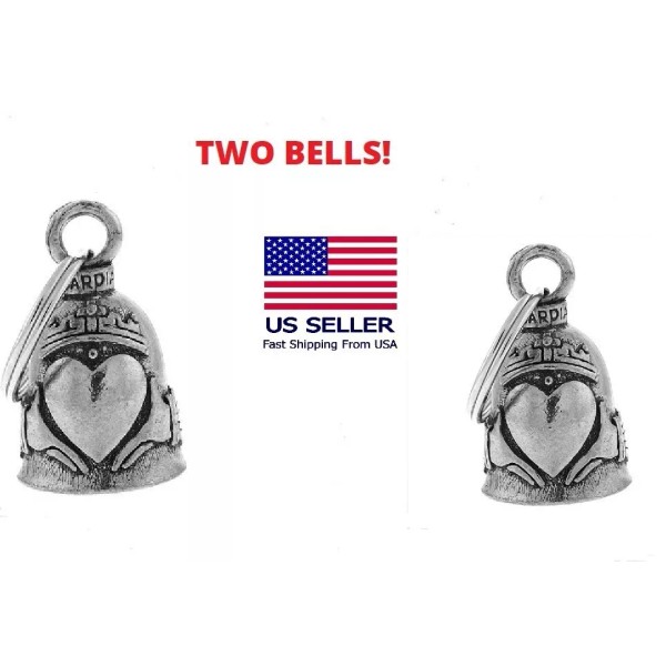 Guardian TWO CLADDAGH SCARED HEART GUARDIAN BELL fits HARLEY-DAVIDSO