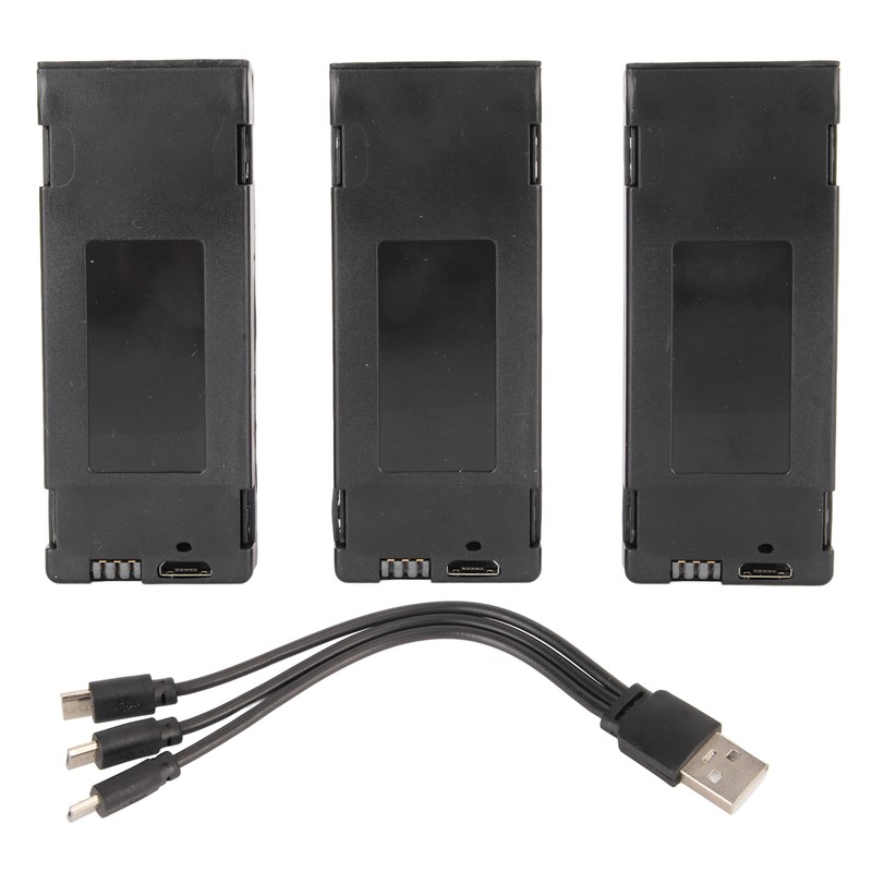 3PCS Drone Battery 2600MAH 3.7V Rechargeable Quadcopter Drone Lithium Battery
