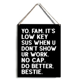 Funny Math Classroom Decor, Male Math Teacher Gifts for Male Teachers, Algebra Geometry Class Decor, Classroom Theme Door Wall Hanging Decorations, Middle High Show Your Work Wood Sign