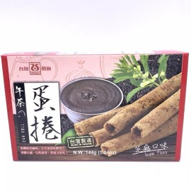 Seawood Sesame Flavor Egg Roll 144g/(72gx2bags)台灣西塢芝麻蛋捲