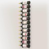 vidaXL 12-Bottle Wall Mounted Wine Rack - Durable Powder-Coated Iron,