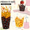 Whaline 180Pcs Back to School Tulip Cupcake Liners Muffin Baking