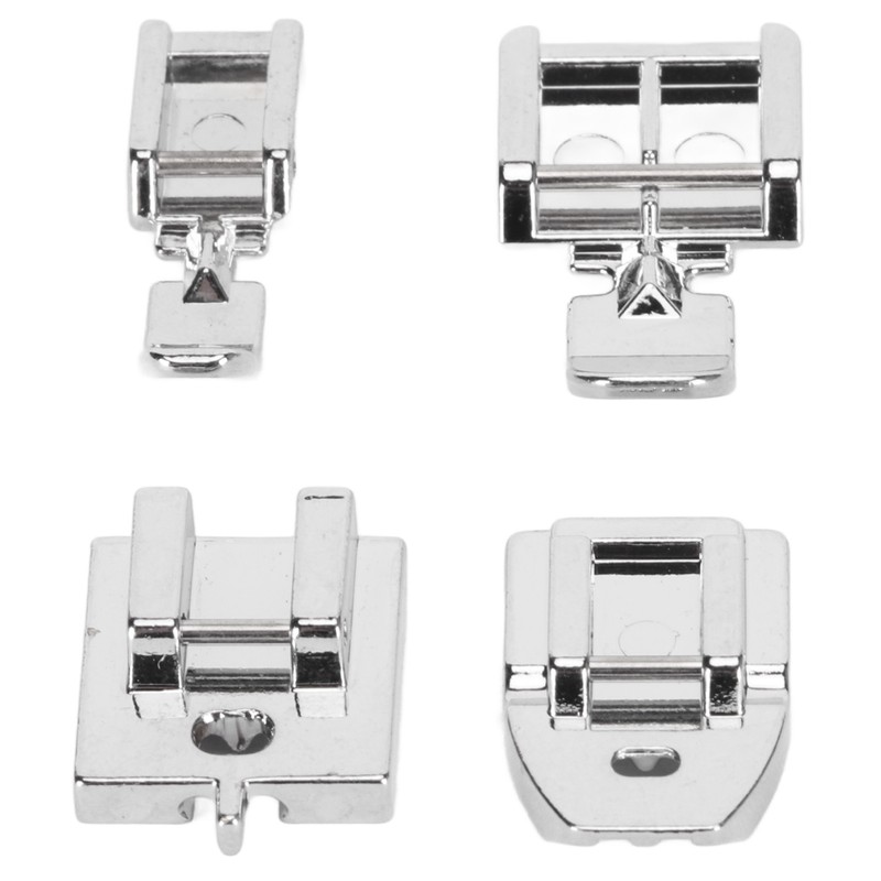 4Pcs Zipper Presser Foot Parallel Grooves Easy Operation Edge Design