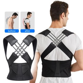 Adjustable Shoulder Posture Brace, Back Straightener Posture, Used for Middle and Upper Spine:_S
