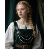L'VOW Viking Apron Brooch Chains Cloak Clasp Brooches with Chain