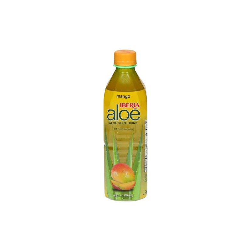 Iberia Aloe Vera Drink With Aloe Vera Pulp, Mango, 16.9