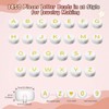 FZIIVQU 1450 Pieces Letter Beads Kit, 4x7 mm Gold Acrylic