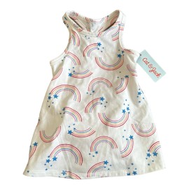 Cat & Jack Rainbow Toddler Dress W/underwear Summer Patriotic PrideSize 12 Month