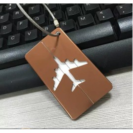 Unbranded  Travel Luggage Tag Metal Suitcase Baggage Bag Office Name Address ID Label - brown