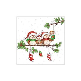 X-Mas Owls Napkin (Pack of 20)