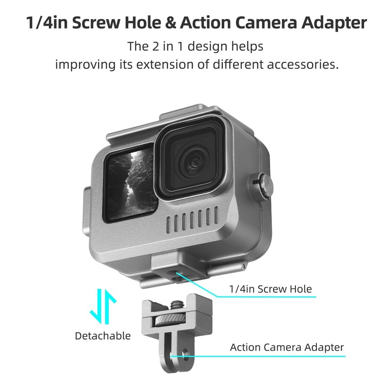 Aluminum Waterproof Housing Case for GoPro Hero 4K (2024)