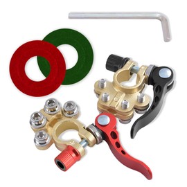 Lecctso 2PCS Automotive Battery Terminals, Quick Release Connector, Car Battery Terminal Connector, Convenient Terminal Connector, Battery Cable Ends SAE/JIS Type A Posts, Compatible With Cars, Trucks