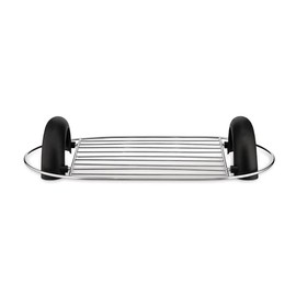 Alessi Toru NE03BW B - Griglia Scalda Brioche, Accessorio per Tostapane Elettrico, in Acciaio Inossidabile 18/10 e Resina Termoplastica, Nero